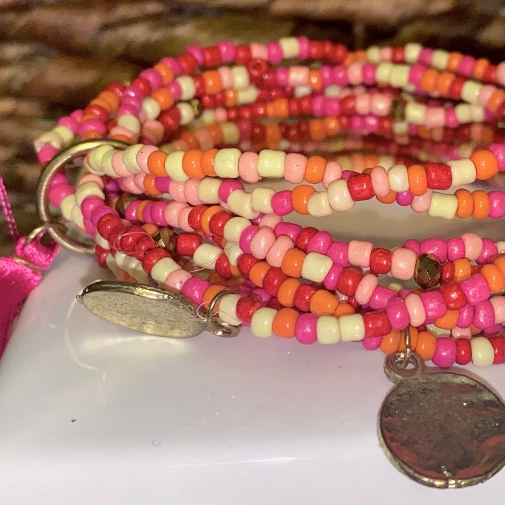 Beaded bracelet set summer festival vacation